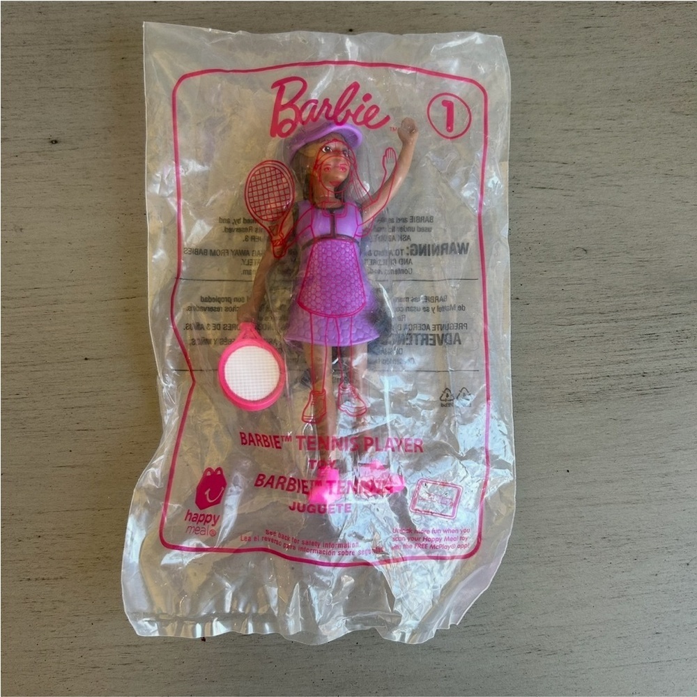 McDonald's Barbie Tennis Player #1 Happy Meal Toy 2019 NEW Doll Girl